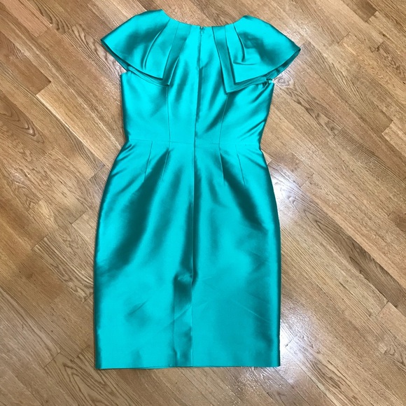 Magnificent green silk taffeta dress - Picture 3 of 5